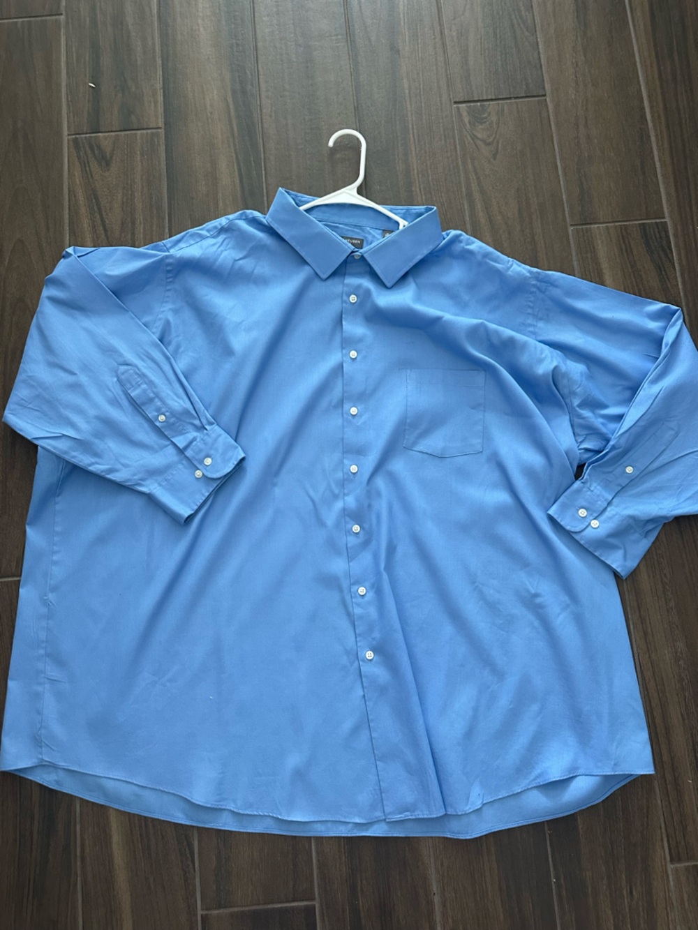 Van Heusen flex Blue Long-Sleeve Dress Shirt big and tall 22 34/35